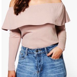 Mauve Off the Shoulder Top